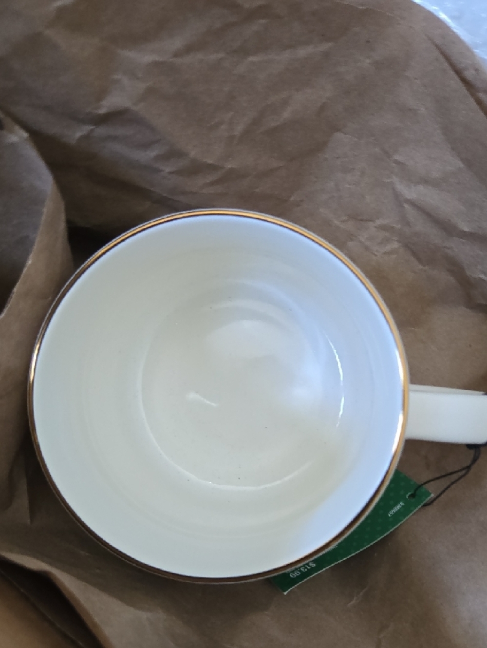 White 'FA LA LA' Holiday Ceramic Mug (Set/2) - Picture 3 of 3